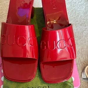 Gucci Women's Red Slide Sandals